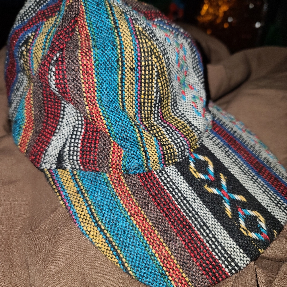 Awesome hat Chatties. Tribal stripe design